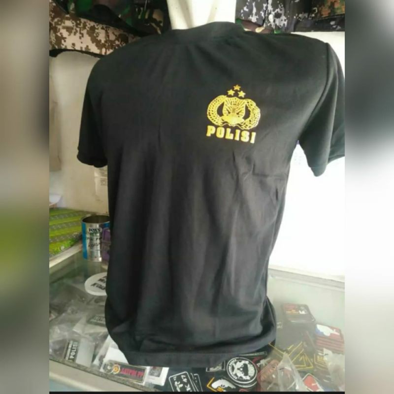 KAOS OBLONG POLISI - KAOS POLISI (HITAM)