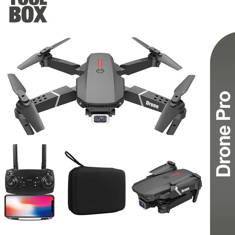 (NaC➨) Toolbox Drone E88 Pro/E99 Shoot Murah Original Indoor Outdoor Drone Pro Mini RC 4K HD Camera -D2 ||New collection