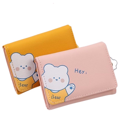 TASBLUE Dompet Lipat Mini Fashion Dompet Wanita D233 Dompet Koin Impor Pola Dompet Binatang lucu Dompet Lipat Mini Wanita Mode Muda Slot Multi-kartu Berkapasitas Besar