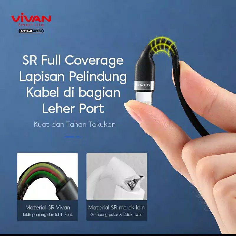 Vivan Kabel Data Micro USB, Type-C, Apple Quick Charge