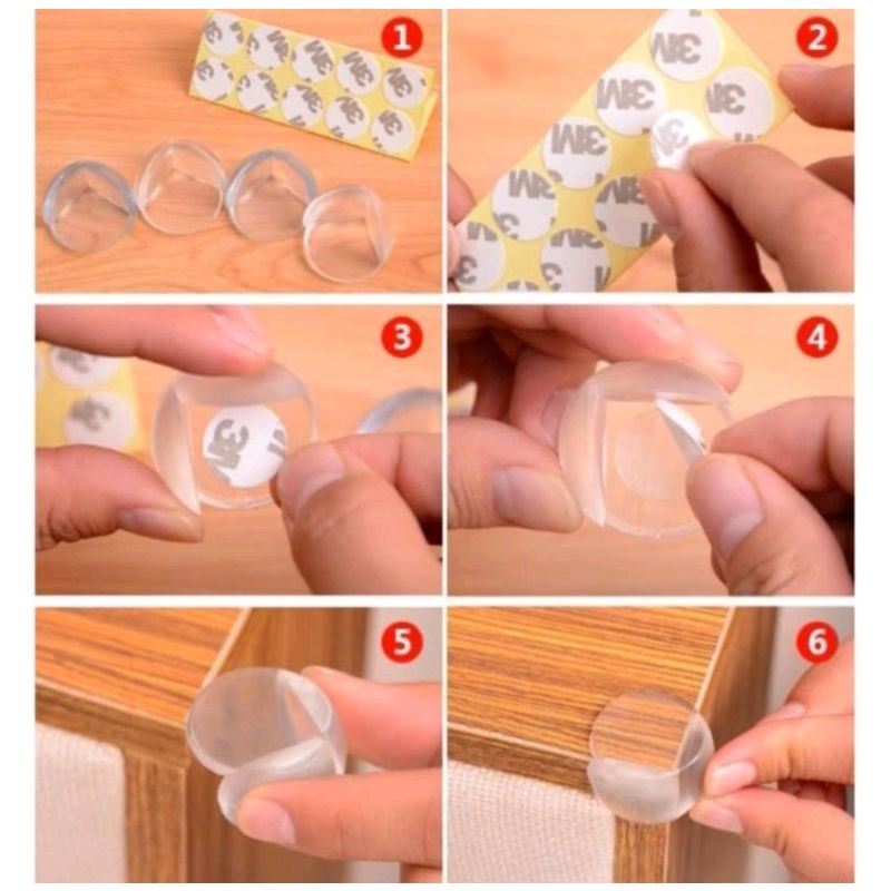 PELINDUNG SUDUT MEJA TRANPARAN / PENGAMAN SIKU SUDUT MEJA SILIKON / PELINDUNG SIKU MEJA SILICONE / TABLE SAFETY
