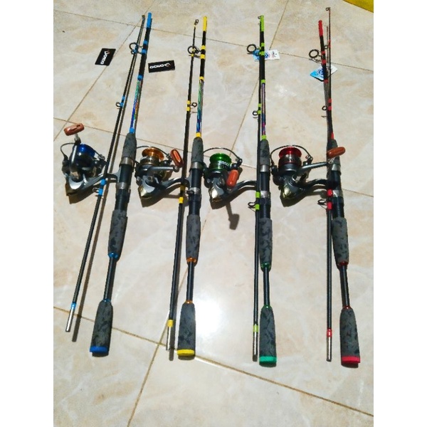 satu set alat pancing joran daido stingray  + reel daido manta 4000