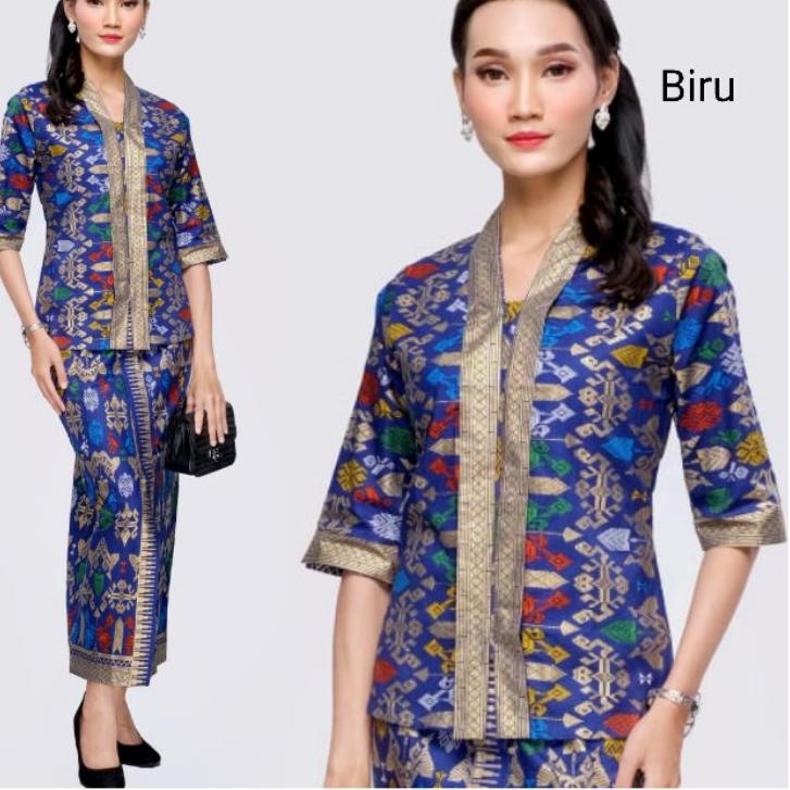 (VIRAL) Kebaya Pramugari Batik Santika Rok Panjang