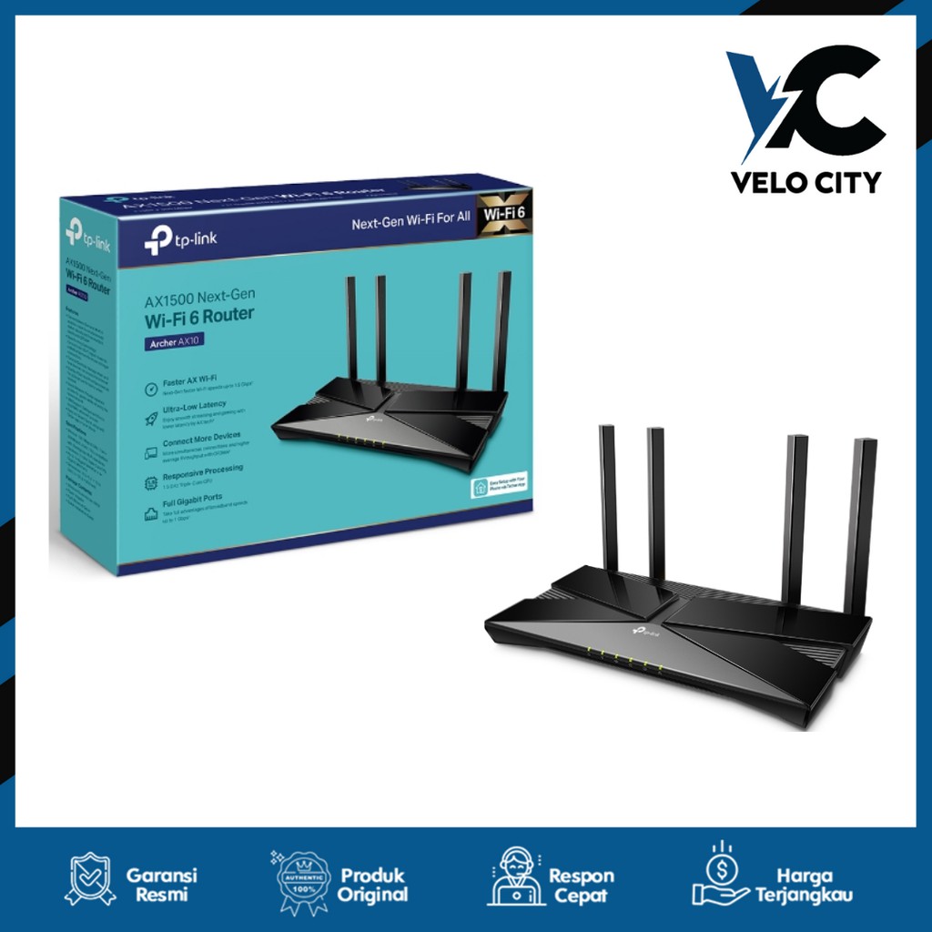 TP-LINK Archer AX10 | AX1500 Wi-Fi 6 Router Original - Garansi 1th