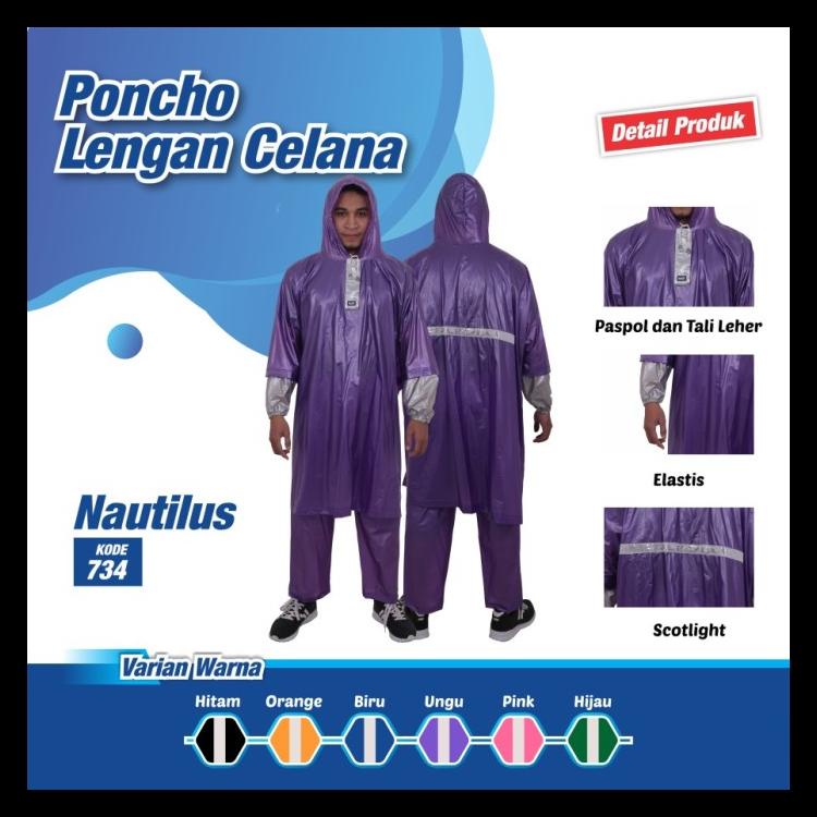 Jual Jas Hujan Poncho Lengan Celana Plevia Nautilus Batman Ponco