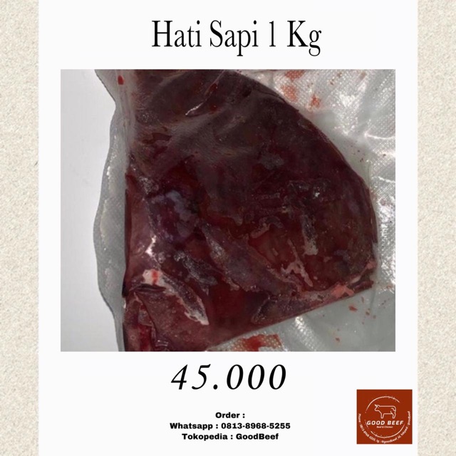 

Hati Sapi 1 Kg