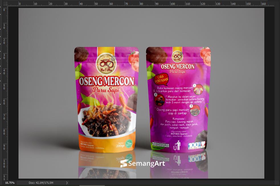 Desain Kemasan Standing Pouch Packaging Makanan Profesional | Desain Kemasan Masker Murah