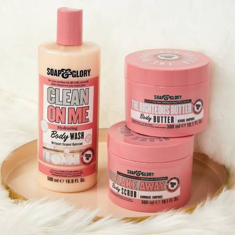 100% ORIGINAL SOAP &amp; GLORY THE RIGHTEOUS BODY BUTTER LOTION / BODY MIST / SHOWER GEL