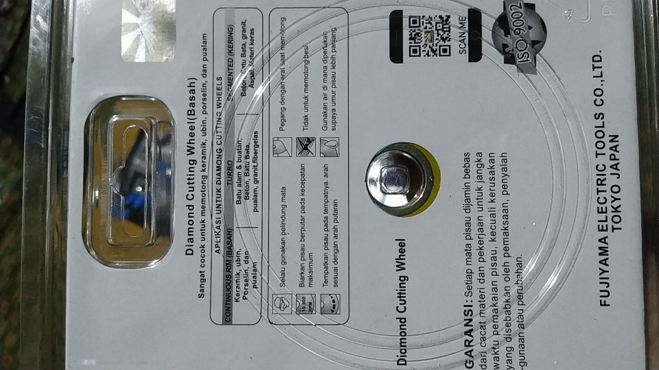 Diamond Wheel Pisau Potong Keramik Fujiyama Basah