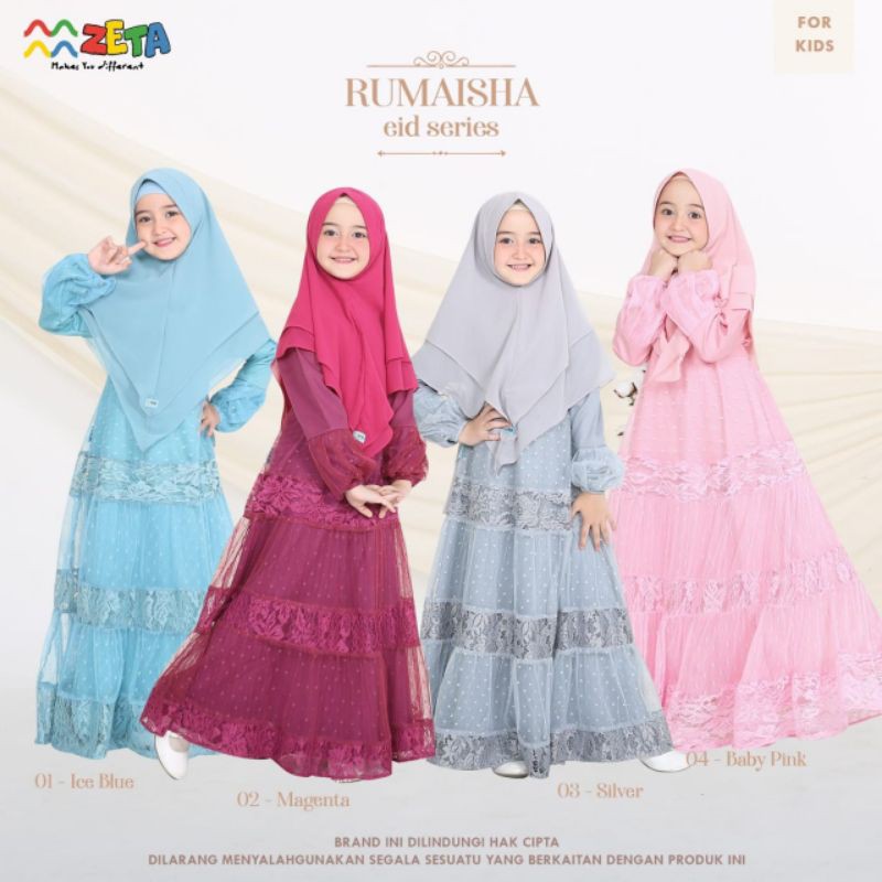 RUMAISHA GAMIS BROKAT BY ZETA OUTFIT