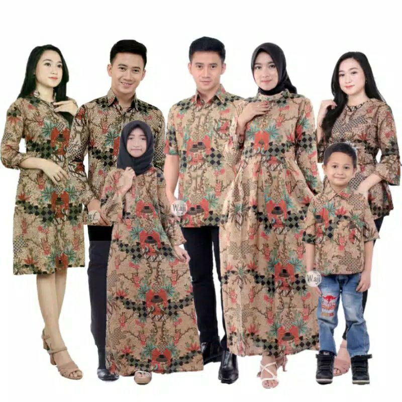 Batik Couple keluarga sania ruffle ori ndoro jowi dnt motif toples