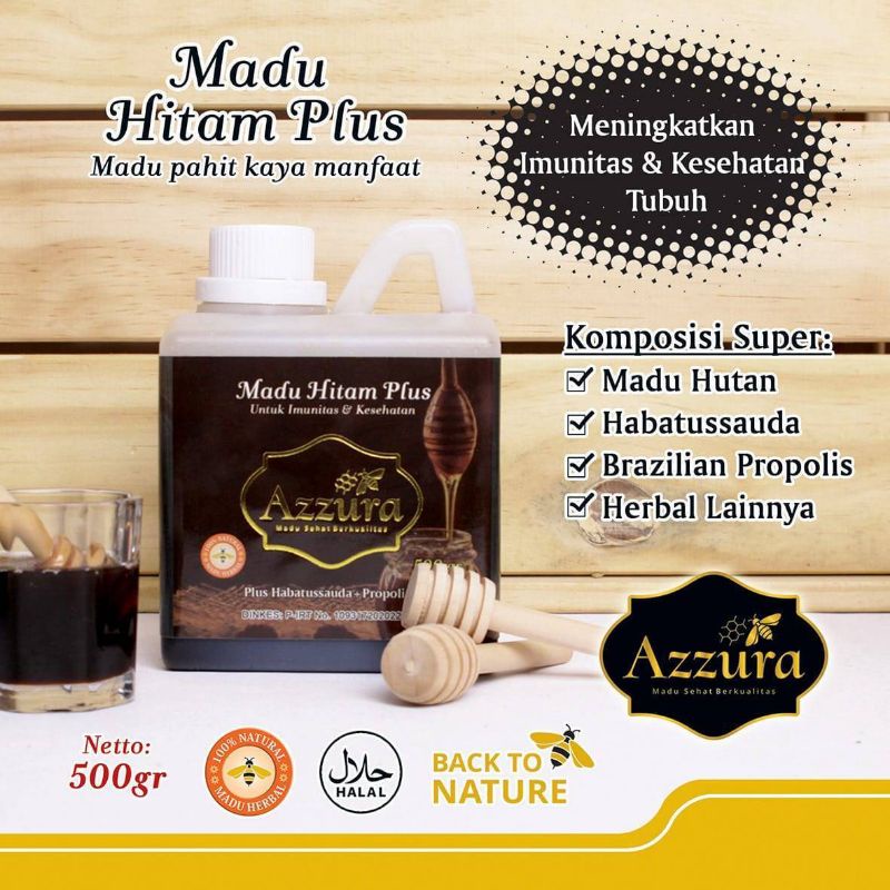 

Madu Azzura-Grosir 50 pcs Madu Hitam Plus 500g