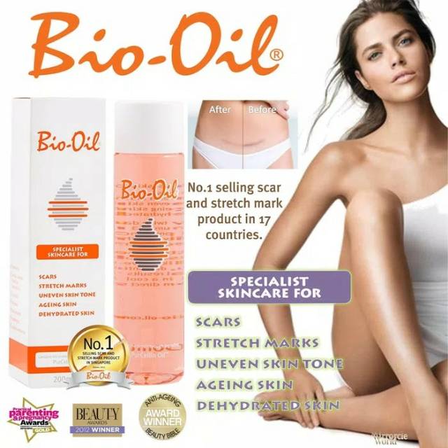 Bio Oil Ori minyak bekas luka dan stretch marks perut 60ml
