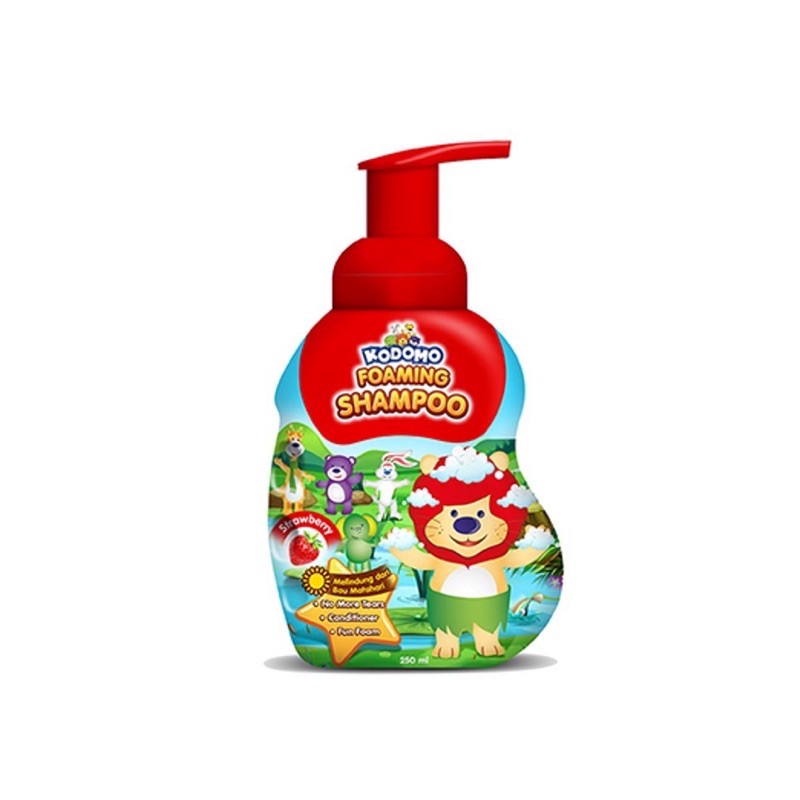 Kodomo Foaming Shampoo Strawberry 250ml - Kodomo Shampo Anak