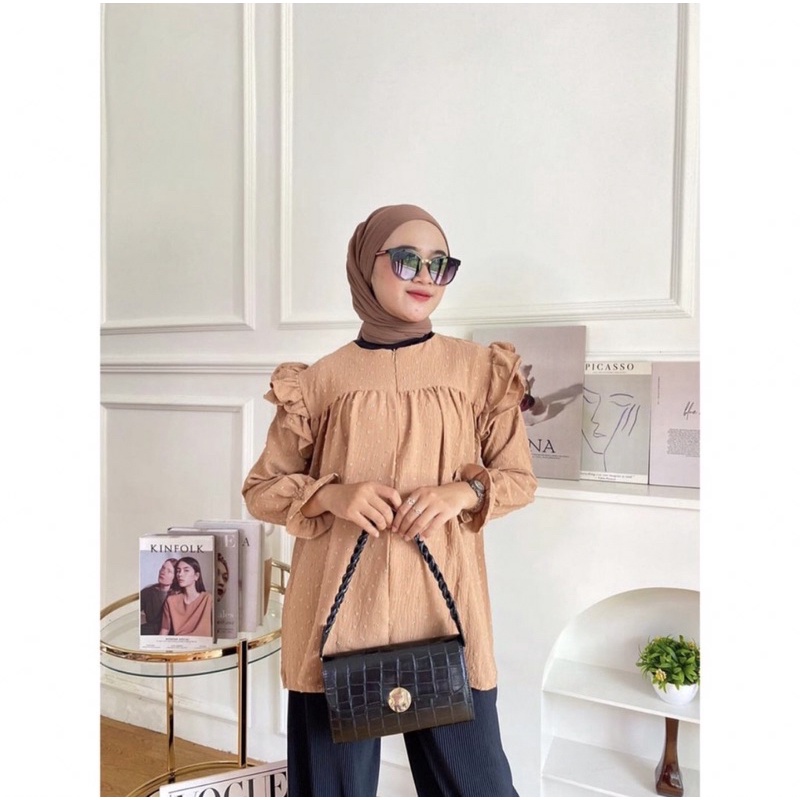 OSELA BLOUSE CRINKLE URAGIRI / ATASAN MUSLIM WANITA TERLARIS