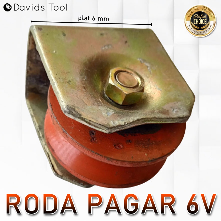 Roda Pagar Besi Gerbang Dorong Medan 6cm V