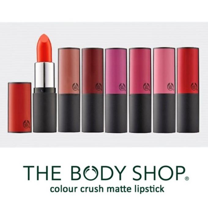 Body Shop Colour Crush Matte Lipstick 420 Honolulu Pink Harga
