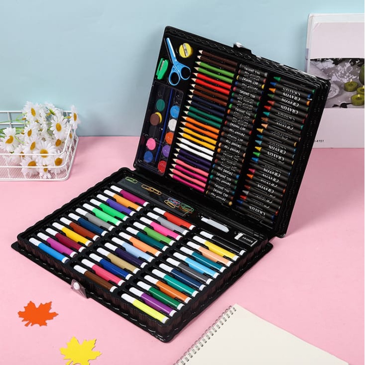 Crayon full Set Isi 150 Pcs Pensil Warna Set Anak Art Set Alat Lukis