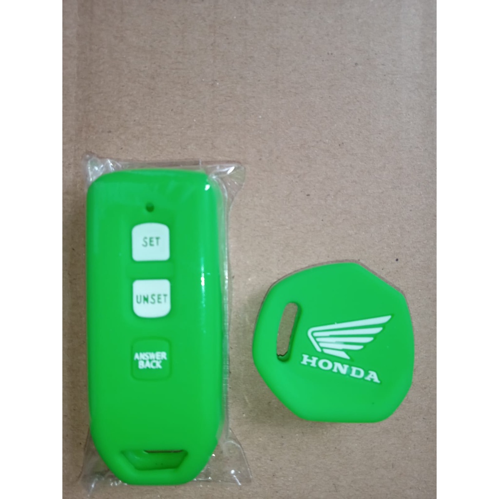 Cover  Silikon Paket Kunci Keyless &amp; kunci Motor Honda Vario 125  3 Tombol (2 in 1)