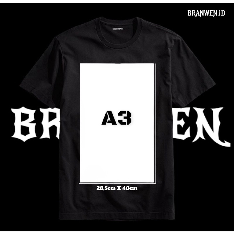 KAOS CUSTOM / SABLON / LOGO A3
