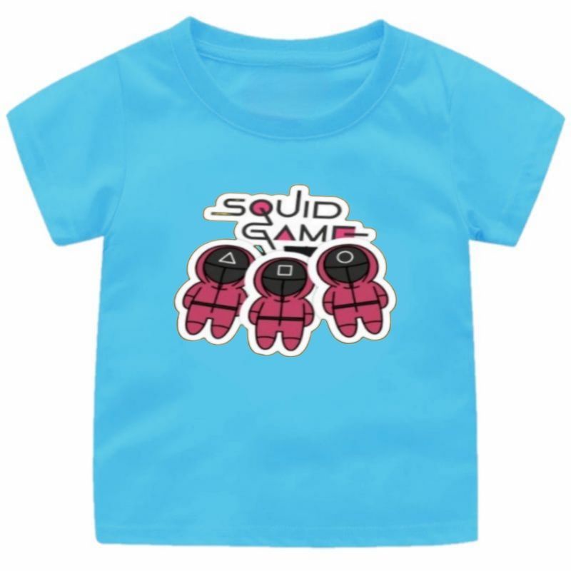 BAJU SQUID GAME ANAK CEWEK-COWOK 1-12 tahun KAOS ANAK CEWEK KAOS ANAK COWOK ATASAN ANAK ANAK