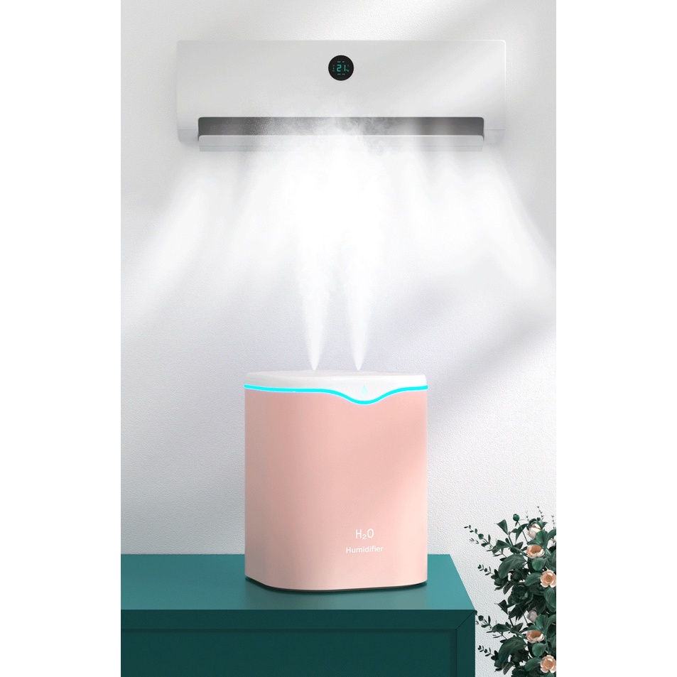 Air Humidifierdiffuser Minyak Esensial Aromaterapi 2000ML Port USB