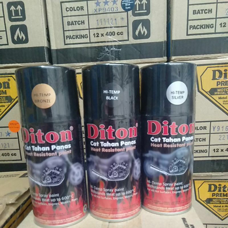 Pilox Pilok Cat Semprot Diton Hi Temp Black Hi Temp Silver Hi temp bronze 300cc