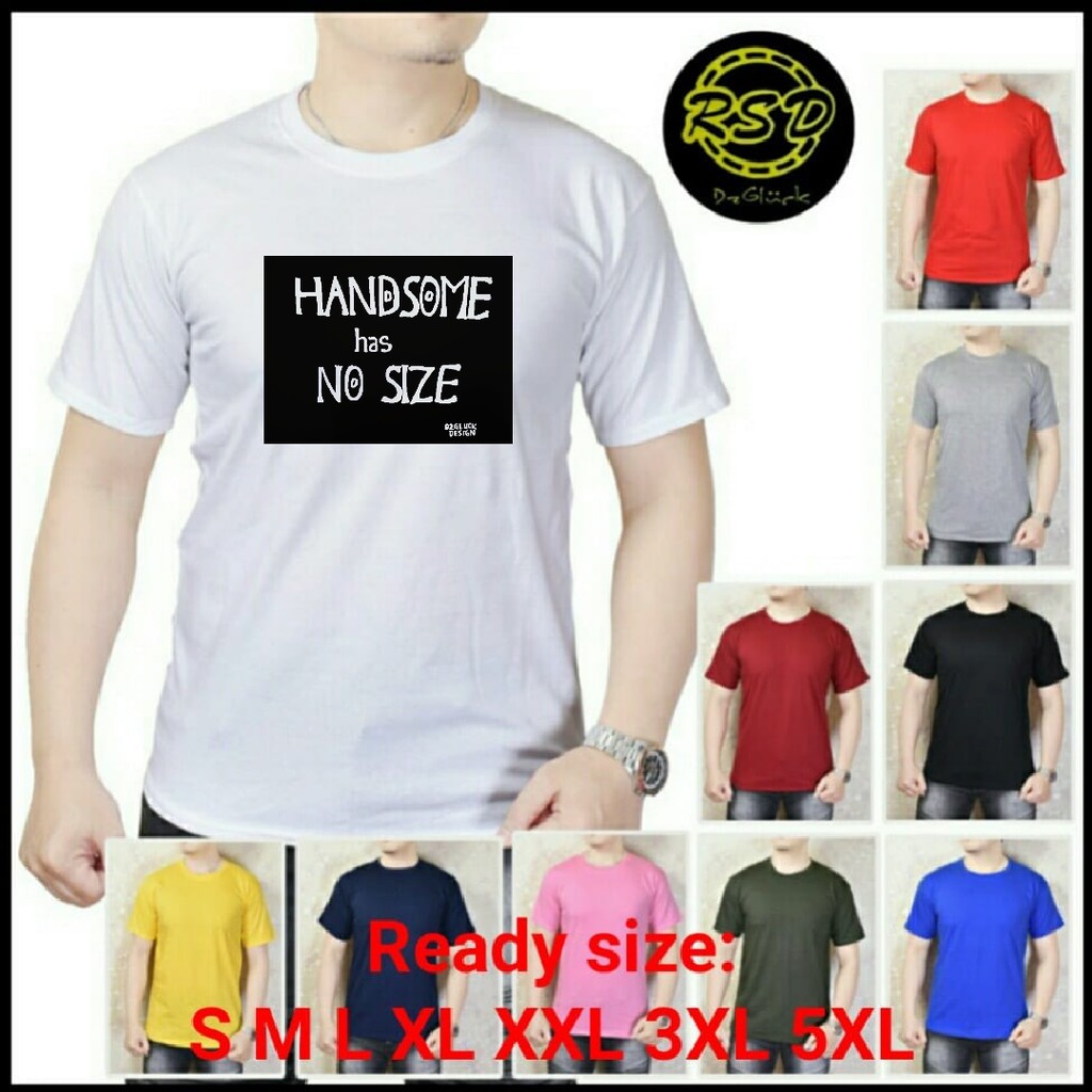 Baju Kaos Pria Jumbo - Kaos Oblong Ukuran Big Size – Baju Kaus Oblong Ukuran S-5XL - Kaos Handsome