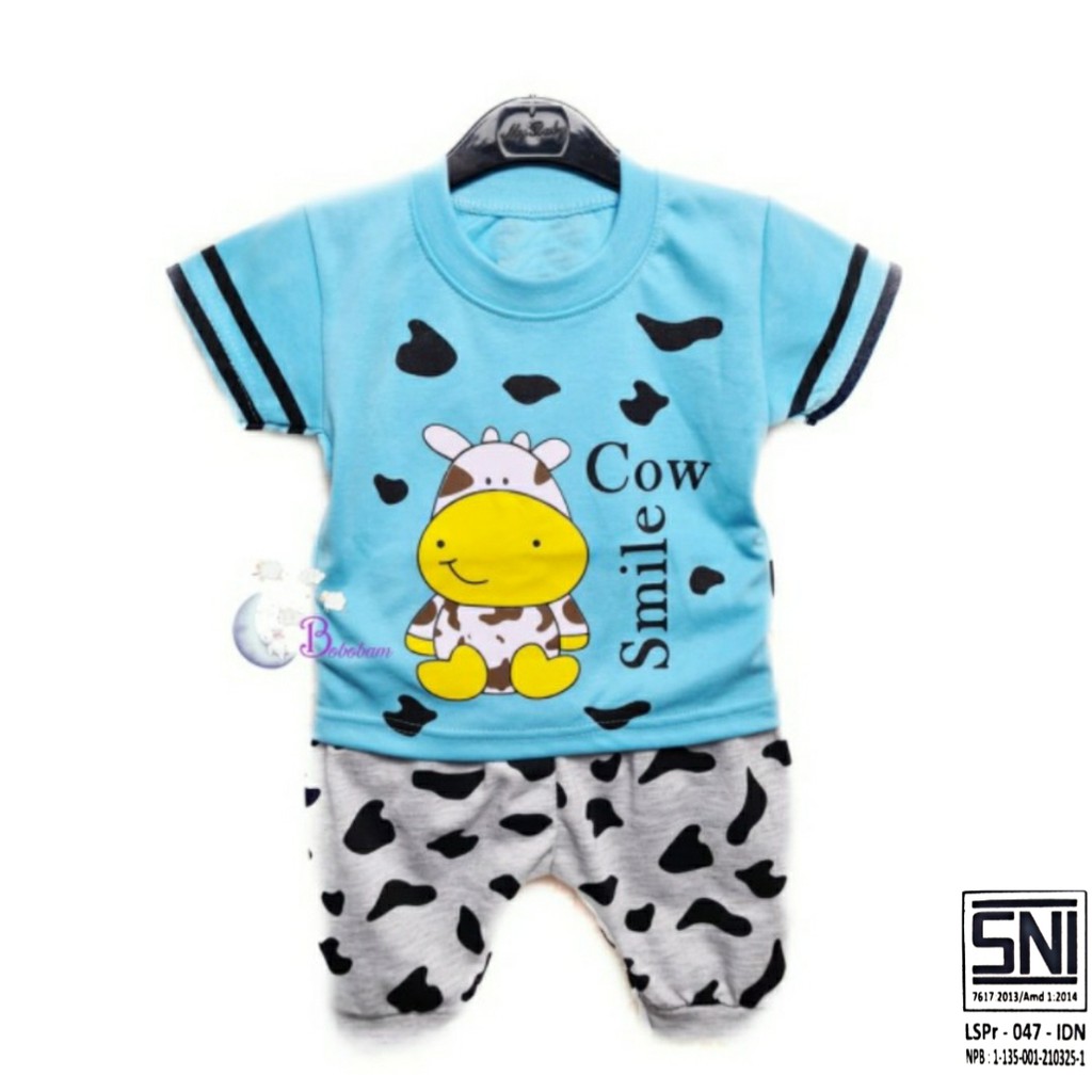BAJU BAYI BOBOBAM SAPI SETELAN ANAK LAKI-LAKI / SETELAN ANAK HARGA GROSIR