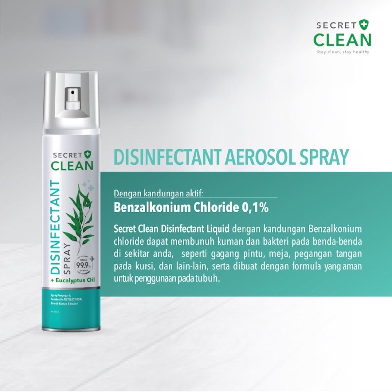 Disinfectant spray secret clean eucalyptus 200 ml | secret clean eucalyptus