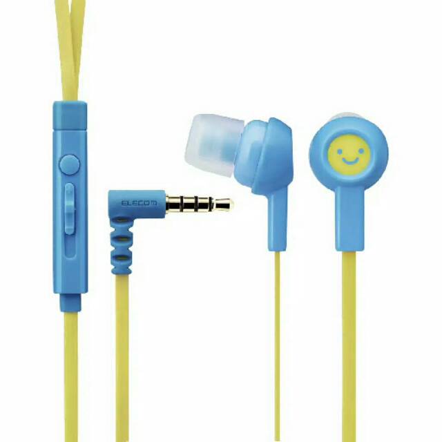 Elecom In-Ear Stereo Headset Colorful Fruit Series Smile blue