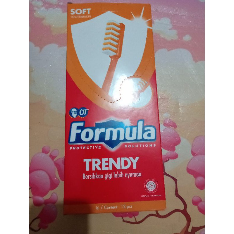 (12 Pcs) Sikat Gigi Formula Trendy (Sof)