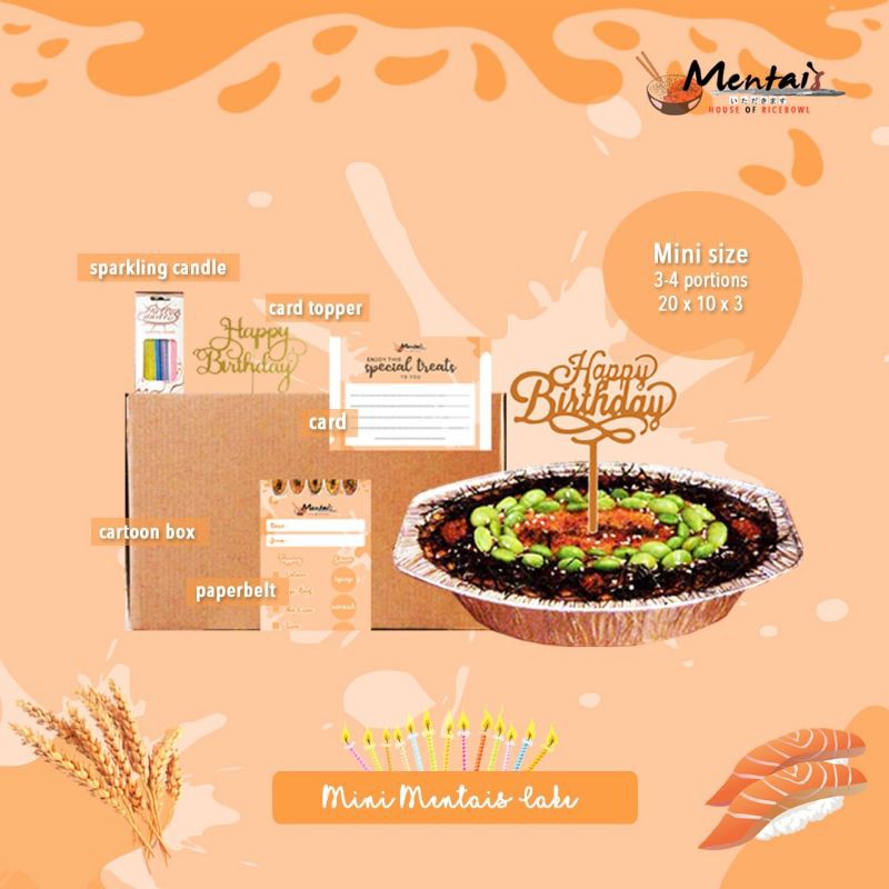 

Mini Mentai Cake / Mini Mentai Tart (Nasi) - 20*10*3cm