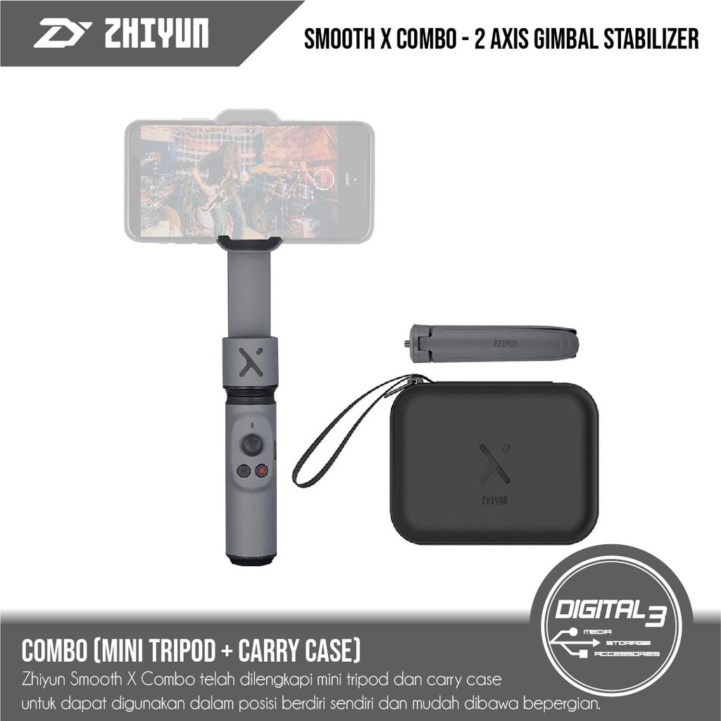 Zhiyun Smooth X Combo Kit Stabilizer Gimbal HP Smartphone Smooth-X & Tripod & Tas