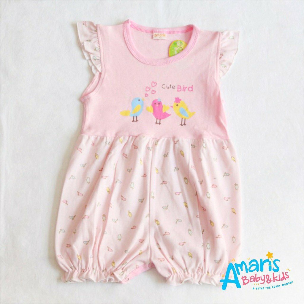 

Amaris Romper Pendek Newborn 0-24 Bulan Motif Bird