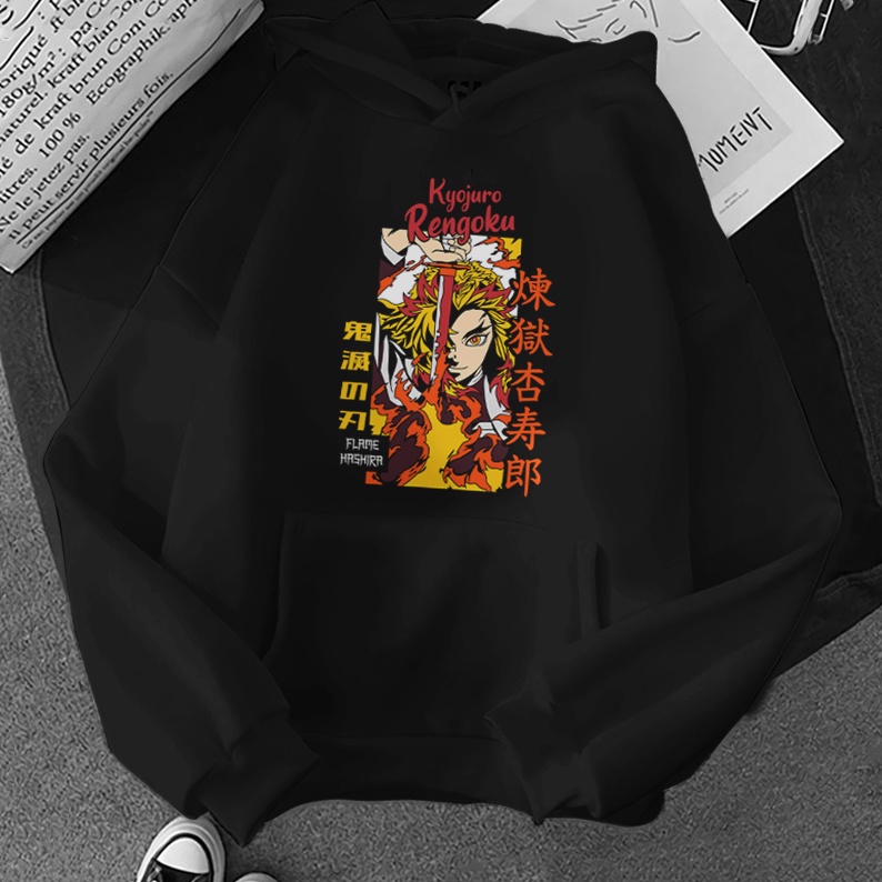 jaket hoodie RENGOKU KYOJURO jaket demon slayer jaket anime hoodie anime jaket kimetsu no yaiba hoodie anime bigsize hoodie jumbo