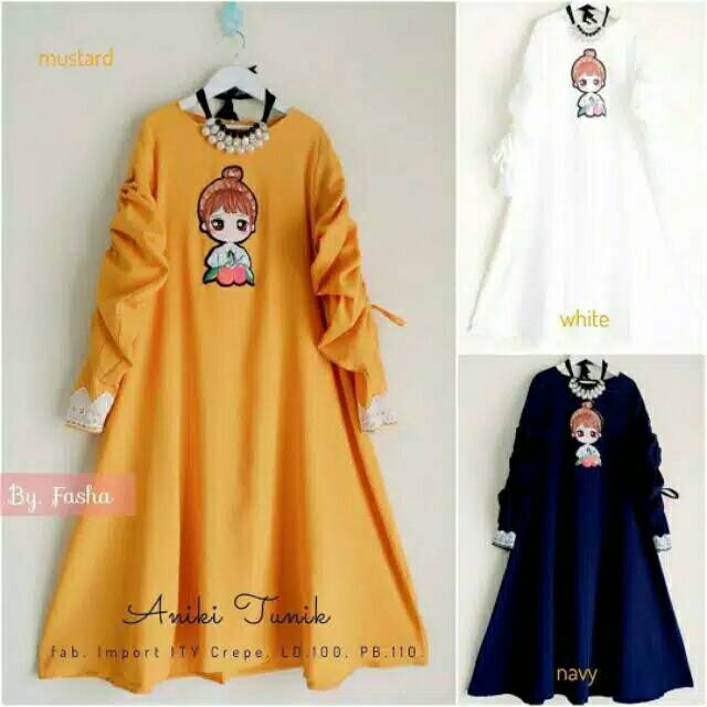 fashionshop119 Aniki Tunik / Tunik Motif / Atasan Wanita / Fashion Muslim (fs)