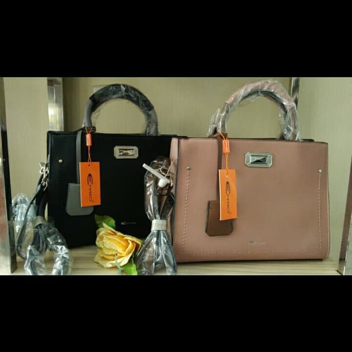 Tas Wanita Emsio by Elisabeth Peach,Coklat,Hitam