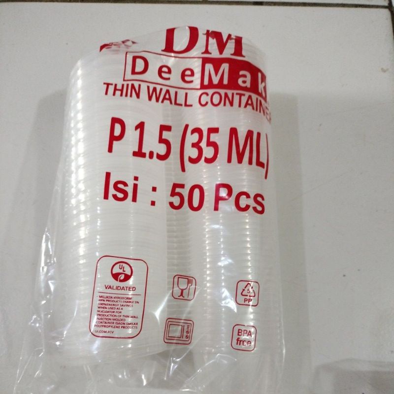 THINWALL DM CUP 35ml SAUCE SAOS PLASTIK / CUP SAMBAL SAUS 35ML