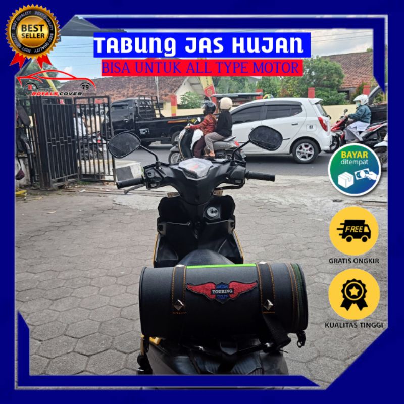 Tas Jas Hujan Bagasi Motor Model Tabung