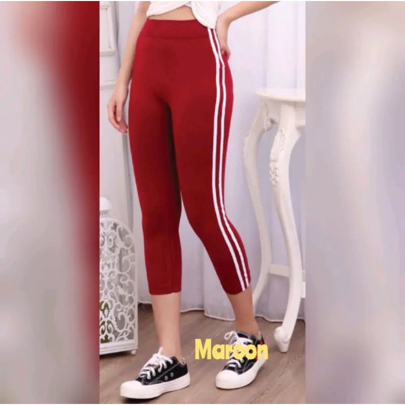 Celana wanita 7/8 list import / celana legging wanita 7/8