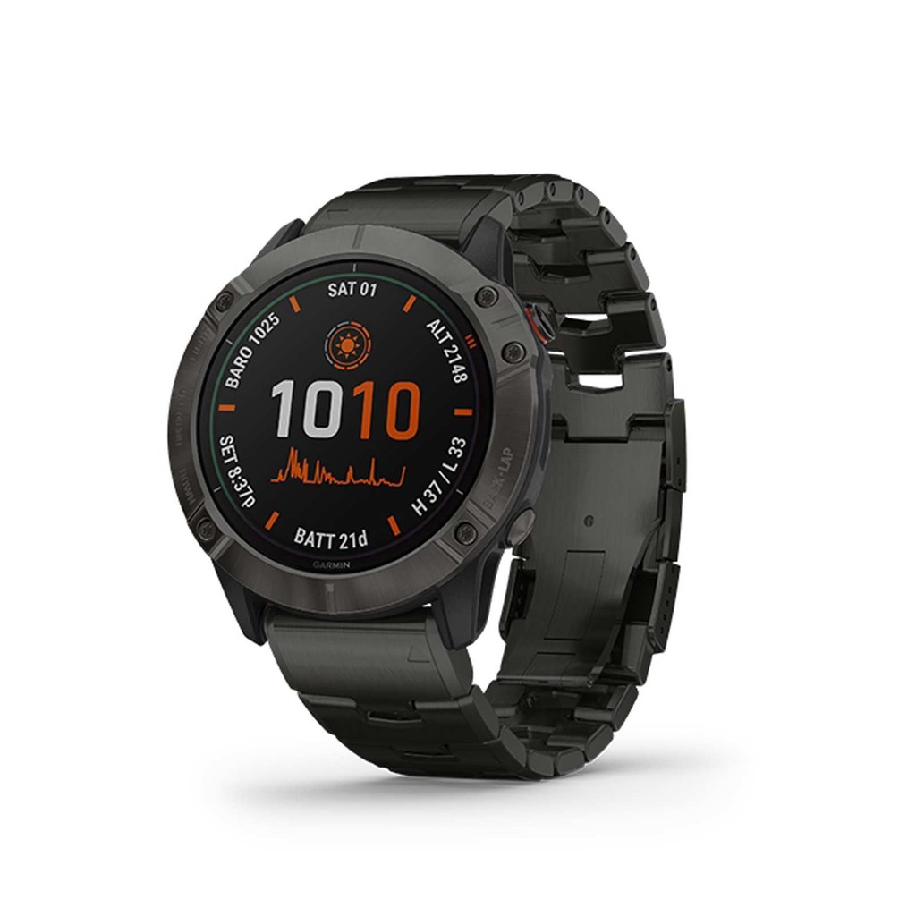 Garmin Fenix 6X Pro Solar - Titanium with Vented Titanium Bracelet Garansi Resmi TAM 2 Tahun