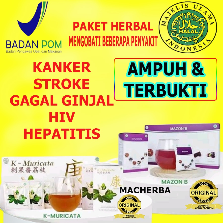 K Muricata dan Mazon B ORIGINAL Obat Herbal Kista dan Miom Terbukti Ampuh Mengobati Kanker Serviks S