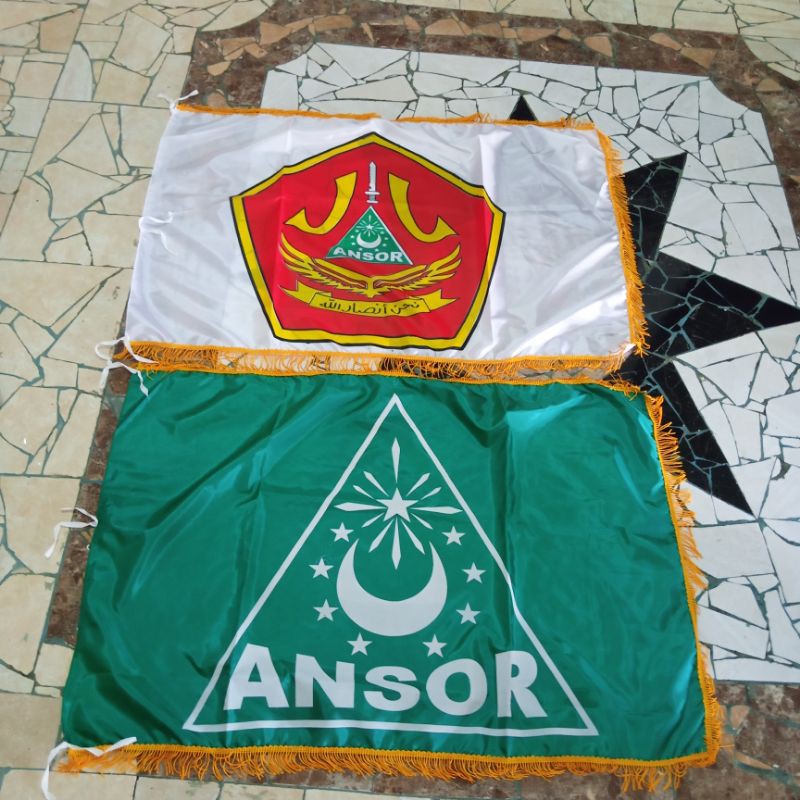 Bendera (pataka) NU Banser Ansor fatayat muslimat rumbai pataka bijian