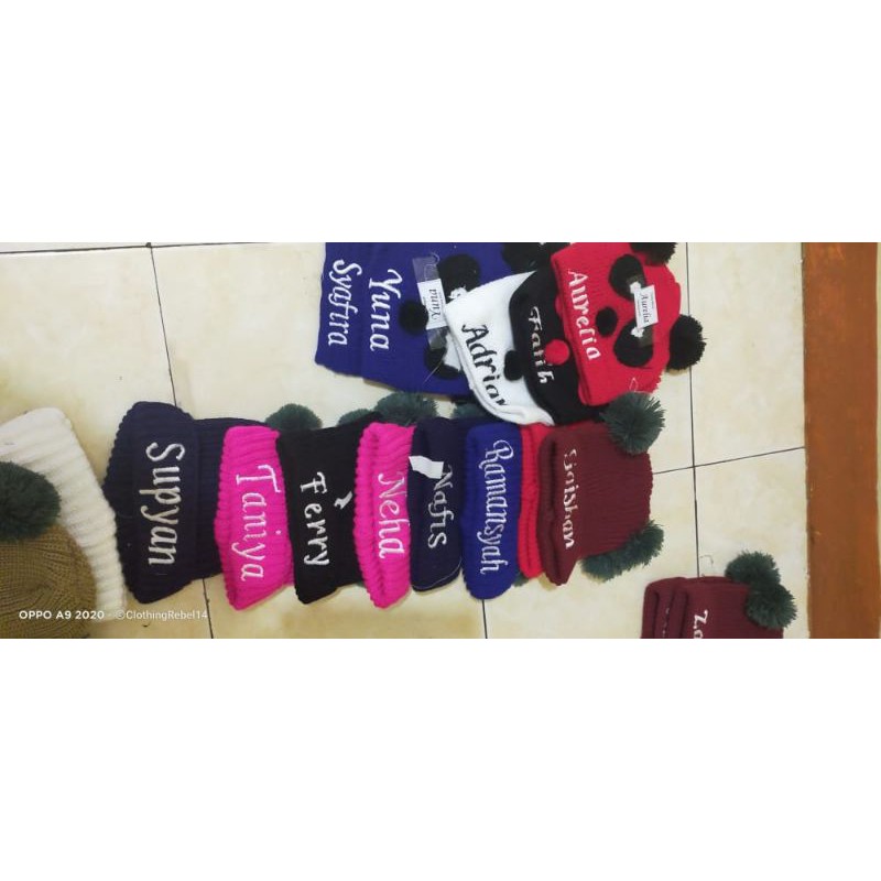 PomPom Anak Gratis Bordir Nama Suka-Suka