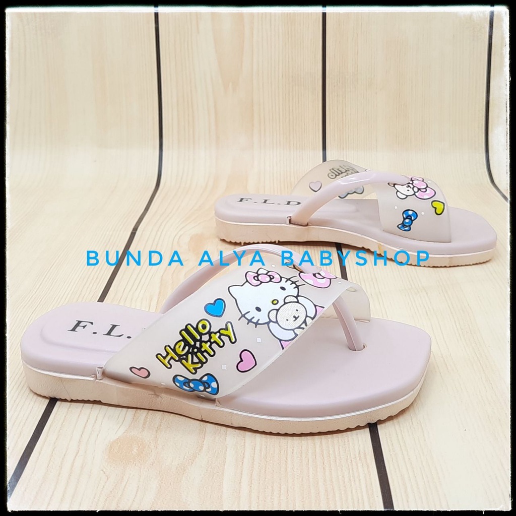 Sendal Anak Perempuan Umur 1- 6 Tahun Elastis Kartun Lucu PINK Sandal Anak Cewek Alas Karet Anti Licin Nyaman