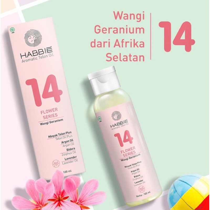 Habbie minyak telon FLOWER series seri aromatic oil aman untuk bayi