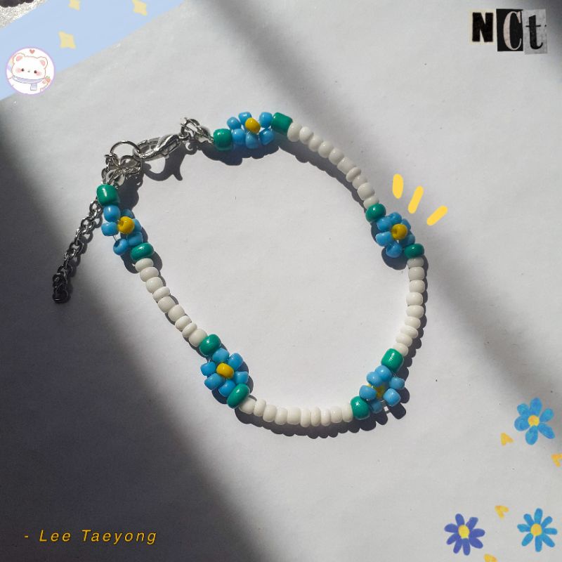 GELANG MANIK/BEADS BRACELET •Taeyong NCT Flower Beaded Bracelet•