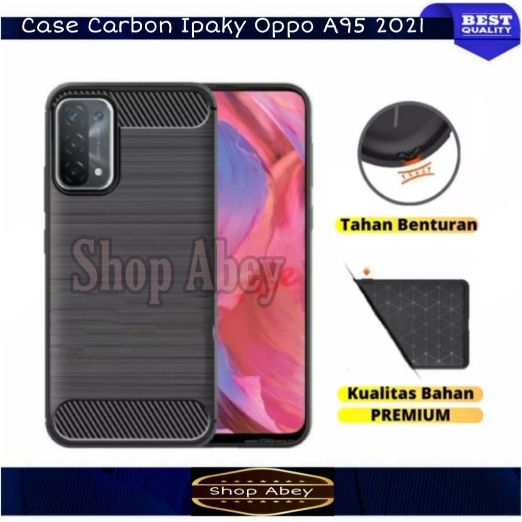 CASE CARBON OPPO A95 2021 ULTRA SLIM CARBON FIBER PREMIUM SOFTCASE OPPO A95 2021 - NEW