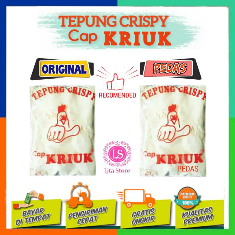 

Tepung crispy cap KRIUK rasa ORIGINAL dan PEDAS